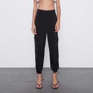 ZARA Black - PANTS WITH SIDE POCKETS (small)